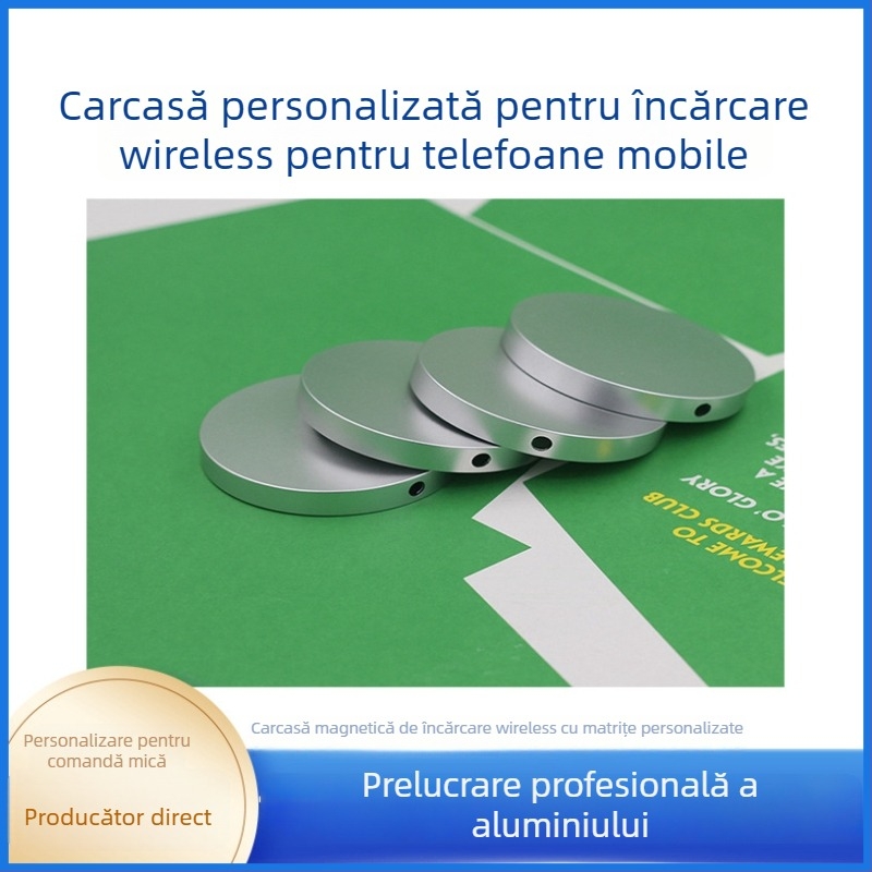 Carcasă de încărcare wireless pentru iPhone, aliaj de aluminiu, model 0025, OEM disponibil