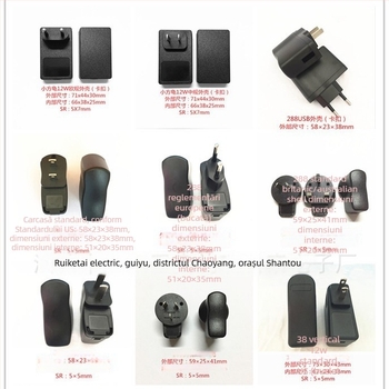 Carcasă pentru încărcător 24W/36W cu ieșire dublă, carcasă de birou cu încuietoare, PC+ABS