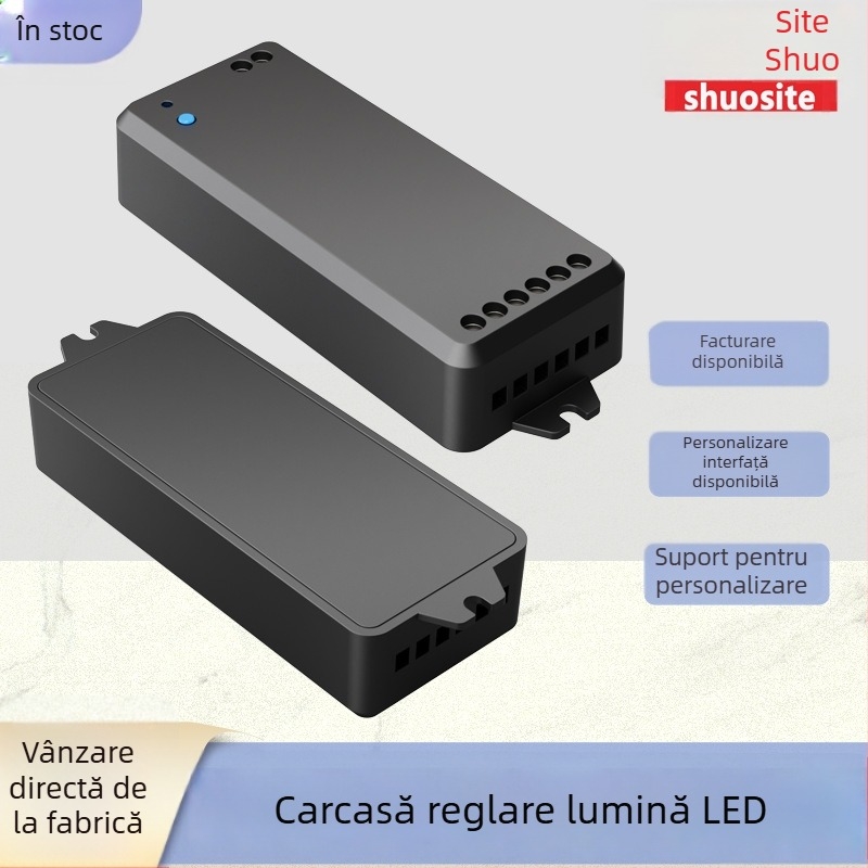 Carcasă pentru dimmer LED strip, carcasă ABS pentru reglare wireless, control dual, întrerupător WiFi cu comandă vocală