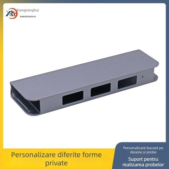 Carcasă HUB docking station din aliaj de aluminiu – hub cu trei porturi Type-C/USB, OEM disponibil