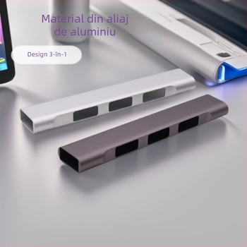 Carcasă HUB docking station din aliaj de aluminiu – hub cu trei porturi Type-C/USB, OEM disponibil