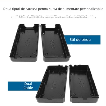 Carcasă pentru adaptorul de alimentare al laptopului, model desktop cu dublă ieșire, material PC/PC+ABS