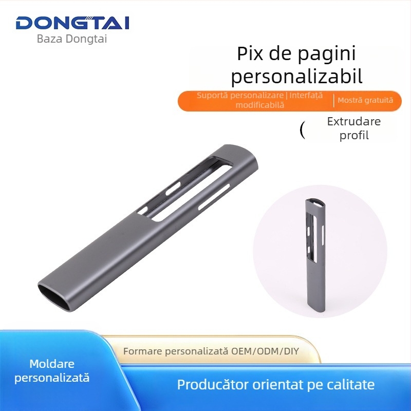 Carcasă pentru stilou de întoarcere a paginilor – aliaj de aluminiu, extrudare profil, OEM posibil, model: Page Turning Pen Shell, pentru prezentări PPT de învățământ și afaceri