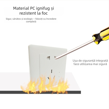 Carcasă încastrată în perete pentru priză tip 86 – Generation Socket Shell, material PC ignifug, închidere electrică