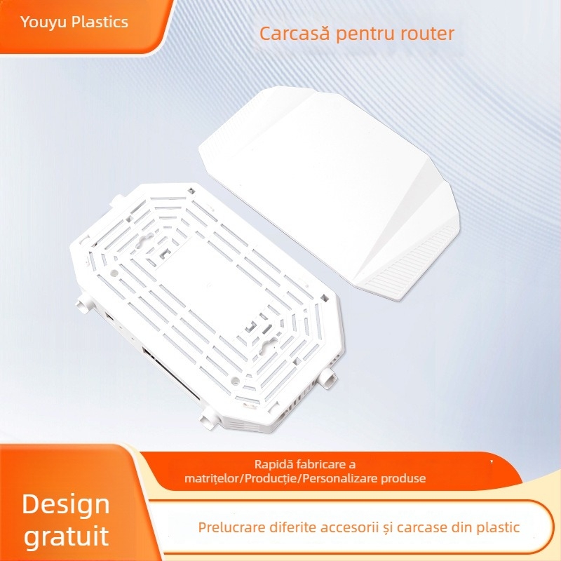 Carcasă din plastic pentru router | Material HIPS | Turnare prin injecție | Carcasă electronică | Accesorii pentru router
