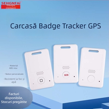 Carcasă inteligentă pentru legitimație electronică cu localizator GPS, anti-pierdere, prezență/registrare la sosire și funcție apel | Material ABS