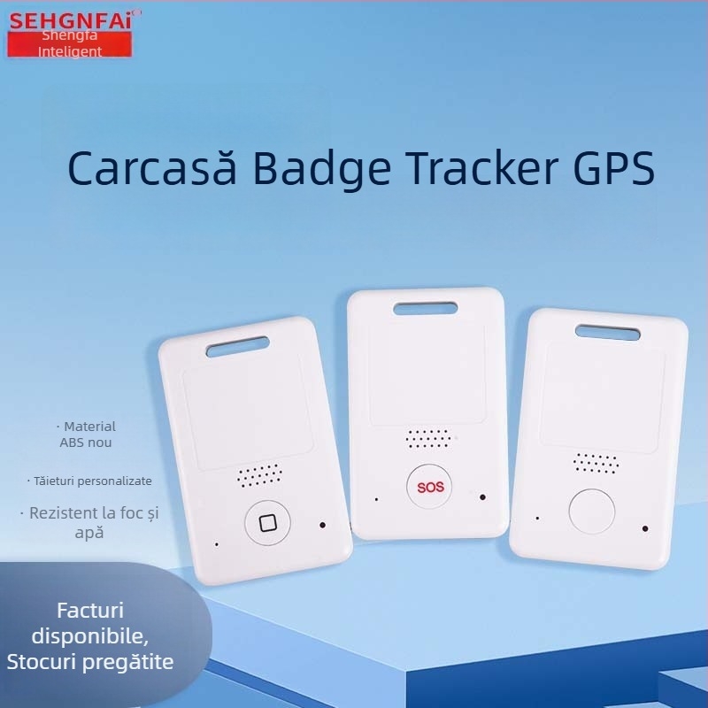 Carcasă inteligentă pentru legitimație electronică cu localizator GPS, anti-pierdere, prezență/registrare la sosire și funcție apel | Material ABS