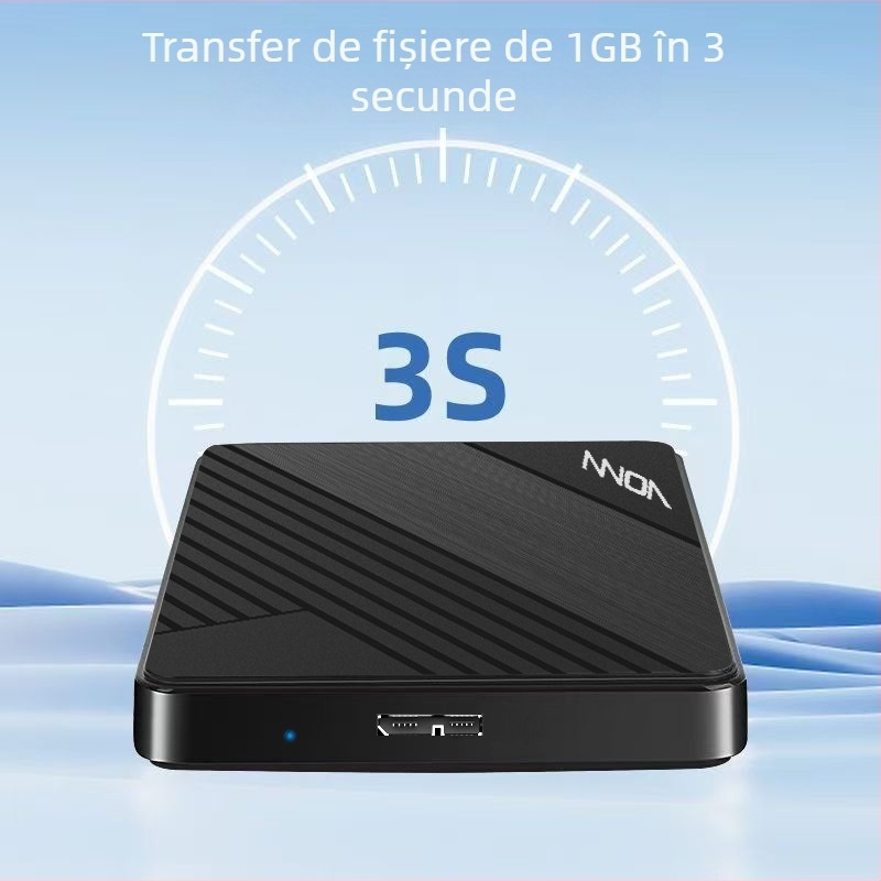 Carcasă externă SSD SATA de 2,5 inch, USB 3.0, ABS, până la 4 TB, portabil