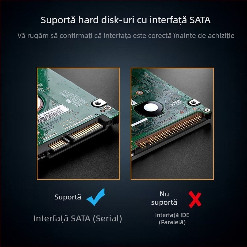 Carcasă externă SSD SATA de 2,5 inch, USB 3.0, ABS, până la 4 TB, portabil