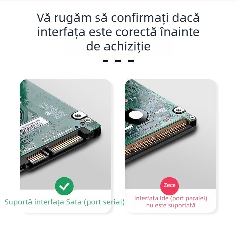 Cutie externă SATA pentru HDD USB 3.0, model K01-A, ABS+PC, suportă 129GB–4TB, viteză până la 5 Gbps cu UASP