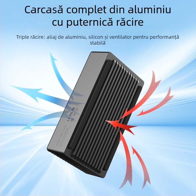Carcasa externă USB4 pentru NVMe M.2 2280 SSD, Thunderbolt 4/3, aliaj de aluminiu, până la 8TB, 40Gbps