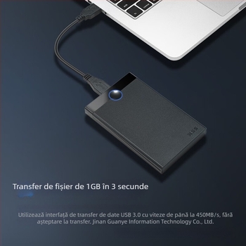 Carcasă externă pentru hard disk USB 3.0 SATA, din plastic, suport până la 6 TB, viteză 450 MB/s