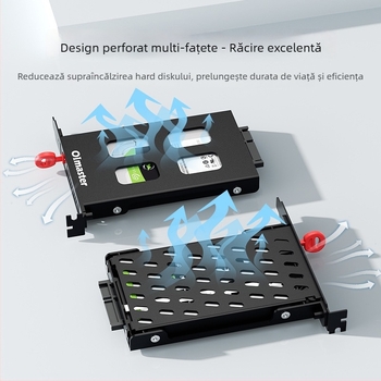 Carcasă PCI pentru un singur hard disk, cu sertar de extras încorporat, compatibilă cu discuri 2,5'' SATA/SSD; interfață SATA, 6Gbps, corp metalic, până la 6TB.