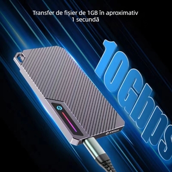 Zebra 007 Carcasă externă M.2 NVMe SSD — USB Type-C, 10Gbps, până la 2TB, controler dual-protocol 9210b