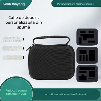 Etui DIY pentru depozitare digitală cu organizare internă personalizabilă – pentru HDD extern, sursă de alimentare, mouse și cameră; model 8686, cod 4589, material: materiale compozite