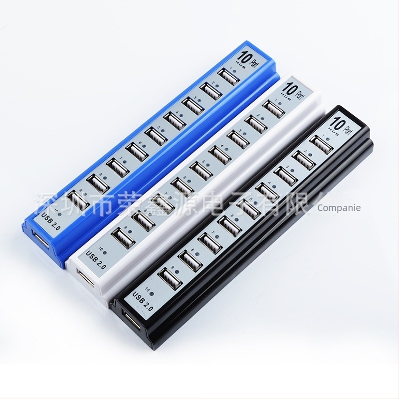 Hub USB 2.0 cu 10 porturi și docking station 1 la 10 pentru desktopuri și laptopuri