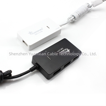 Hub USB 2.0 cu 4 porturi, cablu 1,2 m, transfer de înaltă viteză