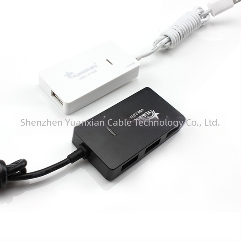 Hub USB 2.0 cu 4 porturi, cablu 1,2 m, transfer de înaltă viteză