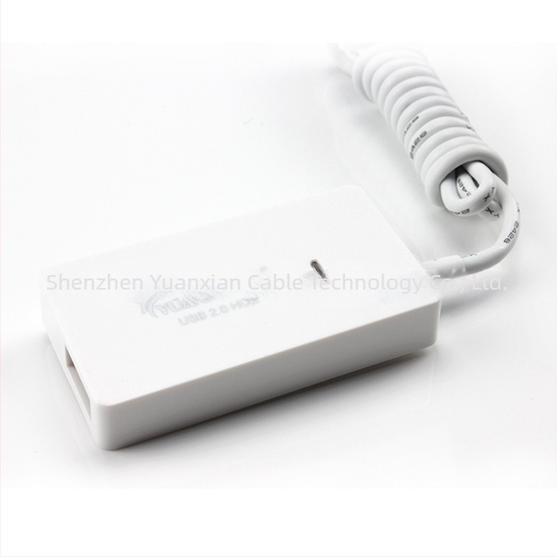 Hub USB 2.0 cu 4 porturi, cablu 1,2 m, transfer de înaltă viteză