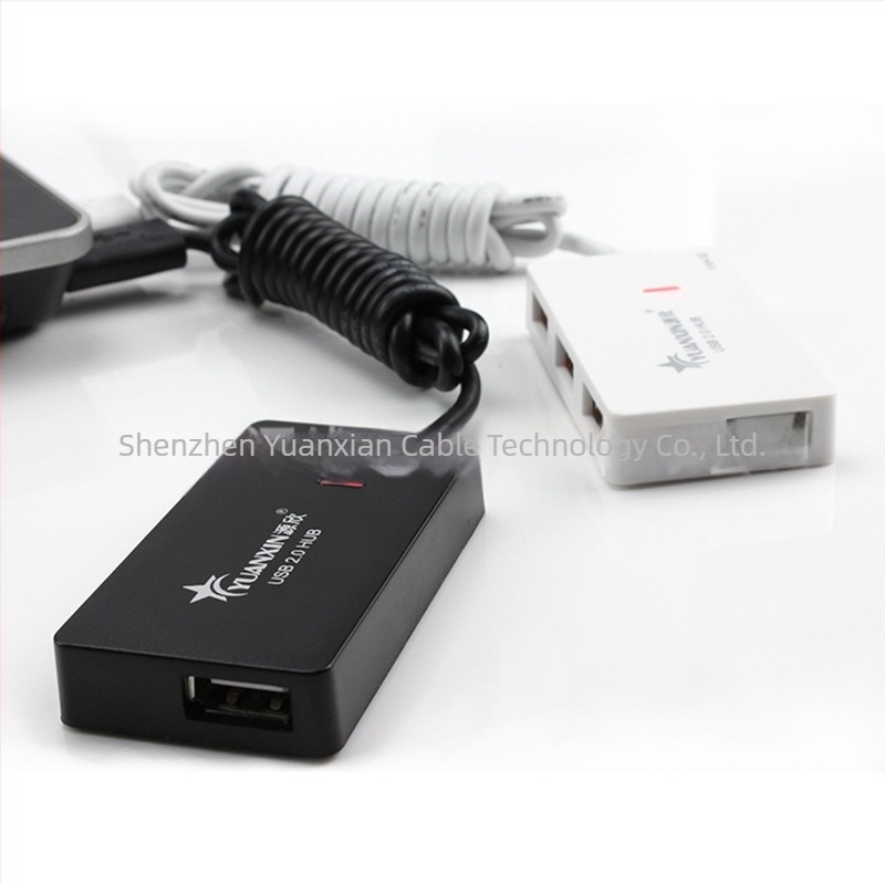 Hub USB 2.0 cu 4 porturi, cablu 1,2 m, transfer de înaltă viteză
