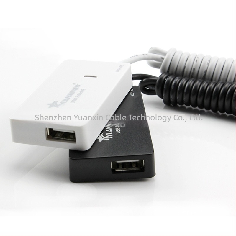 Hub USB 2.0 cu 4 porturi, cablu 1,2 m, transfer de înaltă viteză