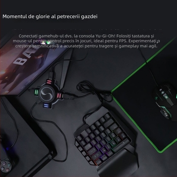 Adaptor tastatură și mouse pentru consolă de jocuri, USB 3.0, hub 4 porturi, cablu 1 m, model kxd-X01