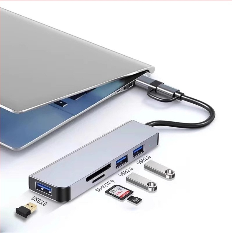 Dock Type-C 3.0 cinci în unu cu sloturi SD și TF pentru laptop și telefon