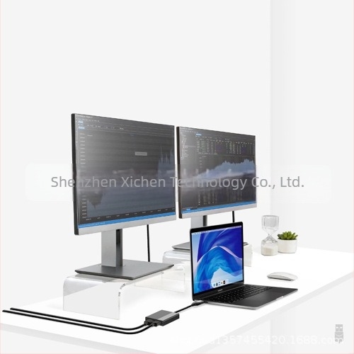 XONSEYE XC-L51 stație de docking MST cu extindere USB-A/USB-C, suportă trei afișaje prin DisplayLink, compatibil cu M1 MacBook