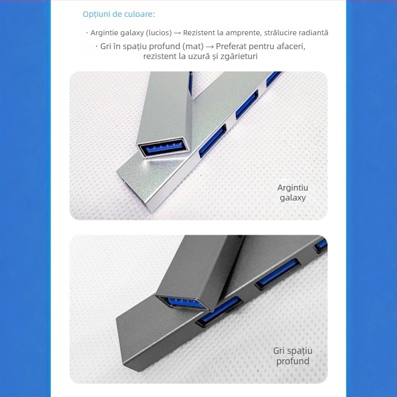 Dock USB-C 3-in-1 cu porturi USB 3.0 flexibile