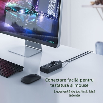 Orico hub USB 3.0 cu 7 porturi, comutator independent, 5Gbps, alimentare externă, model CT2U3-10AB