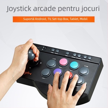 Arcade joystick PXN-0082P pentru PS4/PS3/XBOX/Switch, USB, pentru două persoane, Windows/Android compatibil, stil nostalgic