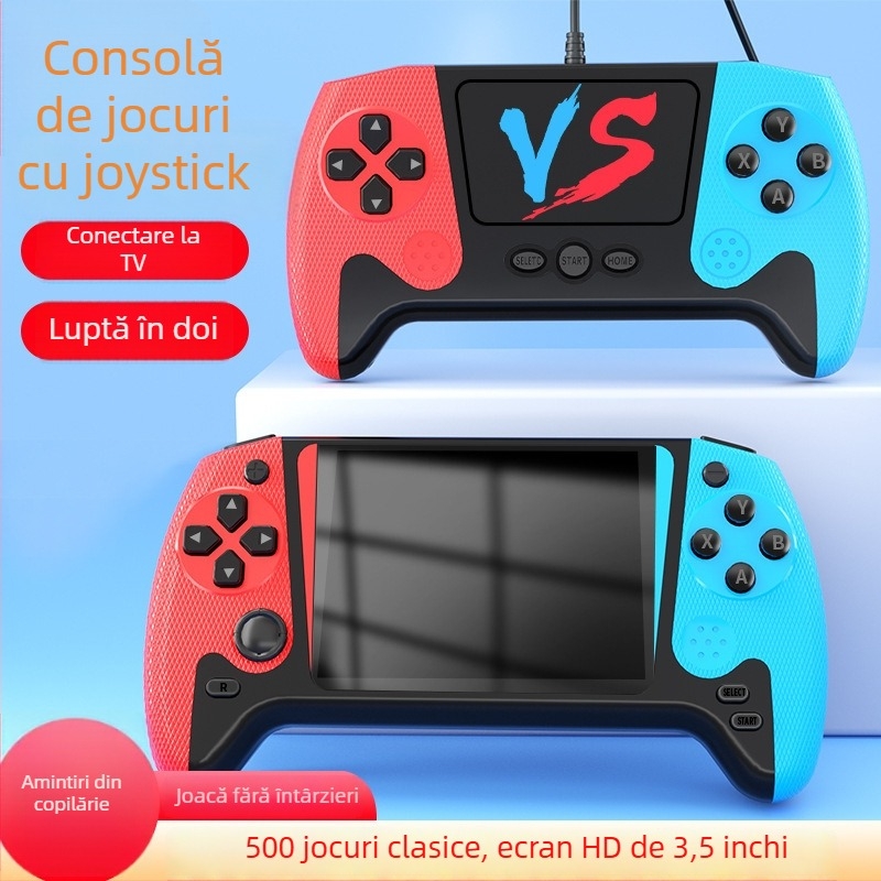 Consolă de jocuri portabilă Q21, 500 în 1, retro nostalgic, ecran mare, jocuri clasice pentru doi jucători