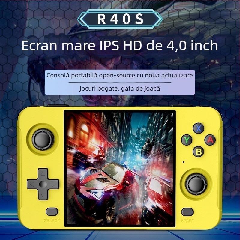 Consolă portabilă arcade open-source, model R40s, 64GB stocare, interfață USB, conectivitate wireless