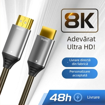 Cabl HDMI 2.0, 4K, cupru galvanizat, conectori placați cu aur, cablu HDMI cu fibră optică, 60 Hz