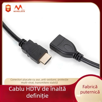 Cablu HDMI prelungire M–F – linie HDTV, ML-HDTV, cupru, placat cu aur, compatibil cu decodor