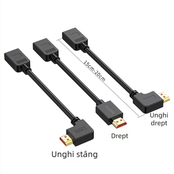 Cablu HDMI extindere, conectori bărbat-feminin, 2.0, 4K, 0,5 m, pentru TV, PC și laptop, video 3D HD