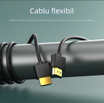 Cablu HDMI ultrascurt 2.0, pentru monitor 4K, 10 cm