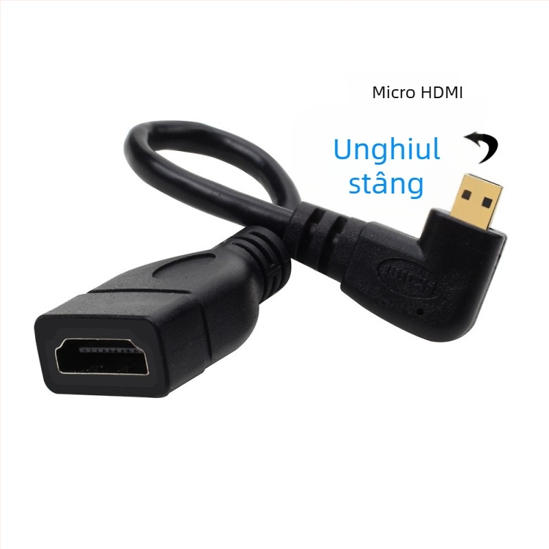 Adaptor Micro HDMI către HDMI, Micro HDMI la HDMI standard, suportă HDMI 2.0/1.4 și 4K