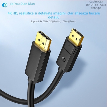 Cablu DisplayPort la DisplayPort HD, cu interfata plată, cablu adaptor DP/miniDP, cupru fără oxigen de înaltă puritate