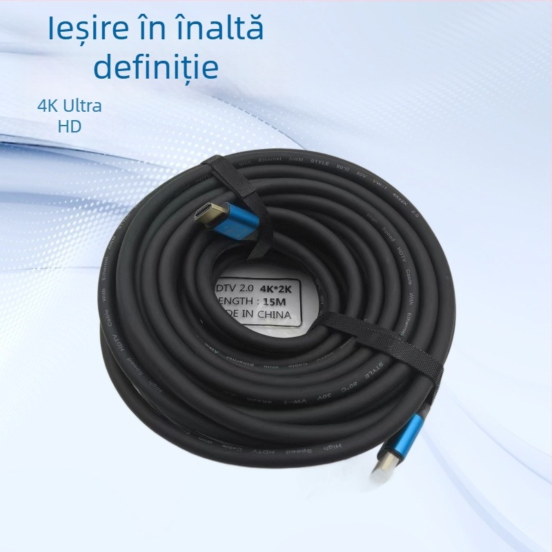 HDMI 2.0 cablu pentru televizoare/monitoare 4K | HDMI bărbat la bărbat, cupru, placat cu aur, lungime 1,5 m