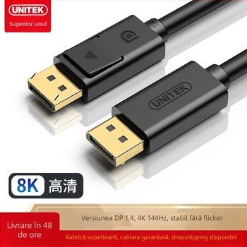 Cablu converter DisplayPort către HDMI, conectori DP masculini, contacte placate cu aur, cupru fără oxigen, interfață DP, pentru console de jocuri