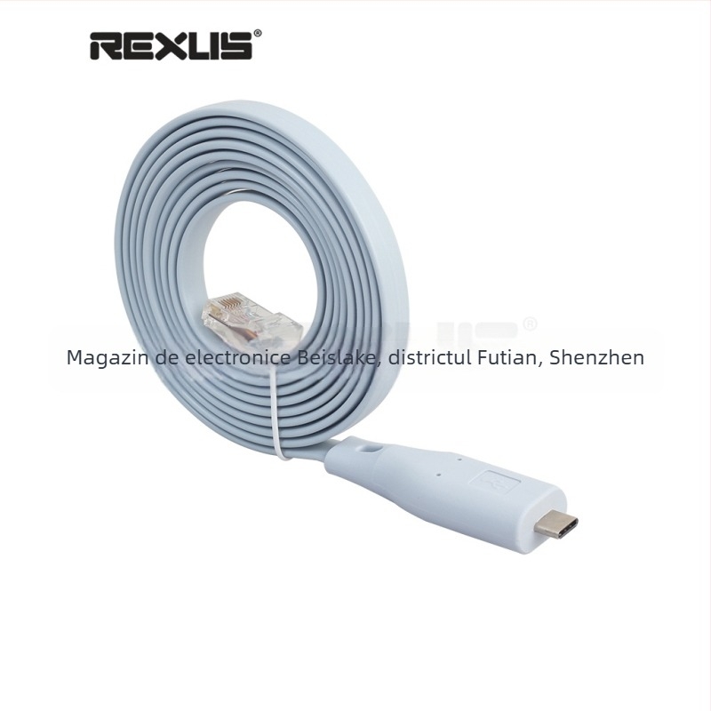 Cablu USB consolă TYPE-C la RJ45 pentru switch Cisco — linie serială, interfață USB, conductor din cupru