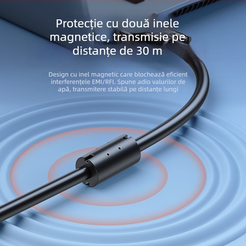 Cabl VGA pentru PC/monitor/proiector, ecranare pe mai multe straturi, cu cupru fără oxigen, placat cu nichel