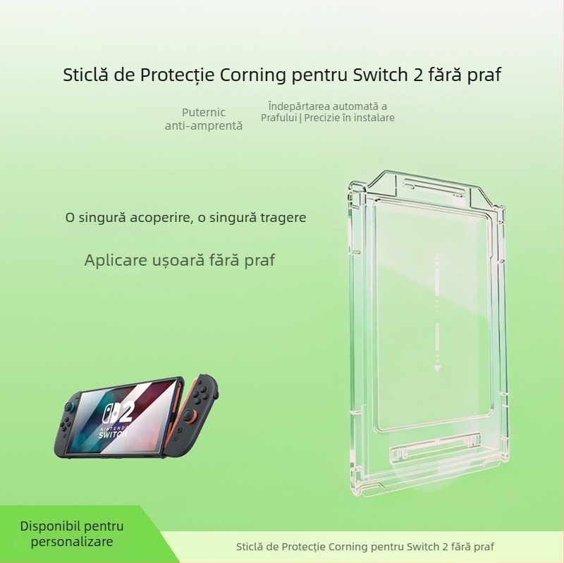 Switch 2 protecție ecran sticlă tempered — versiune HD cu protecție împotriva luminii albastre, 0.33 mm, transmisie 99.99%