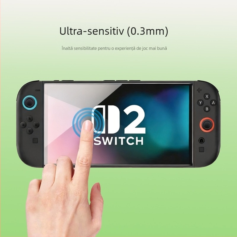 Switch 2 protecție ecran sticlă tempered — versiune HD cu protecție împotriva luminii albastre, 0.33 mm, transmisie 99.99%