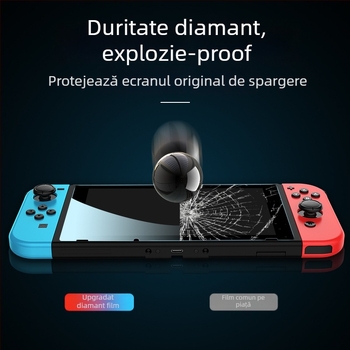 Protecție pentru ecran din sticlă temperată pentru Nintendo Switch 2 și Switch Lite, acoperire completă cu margine arcuită mare, 9H, grosime 0,33 mm