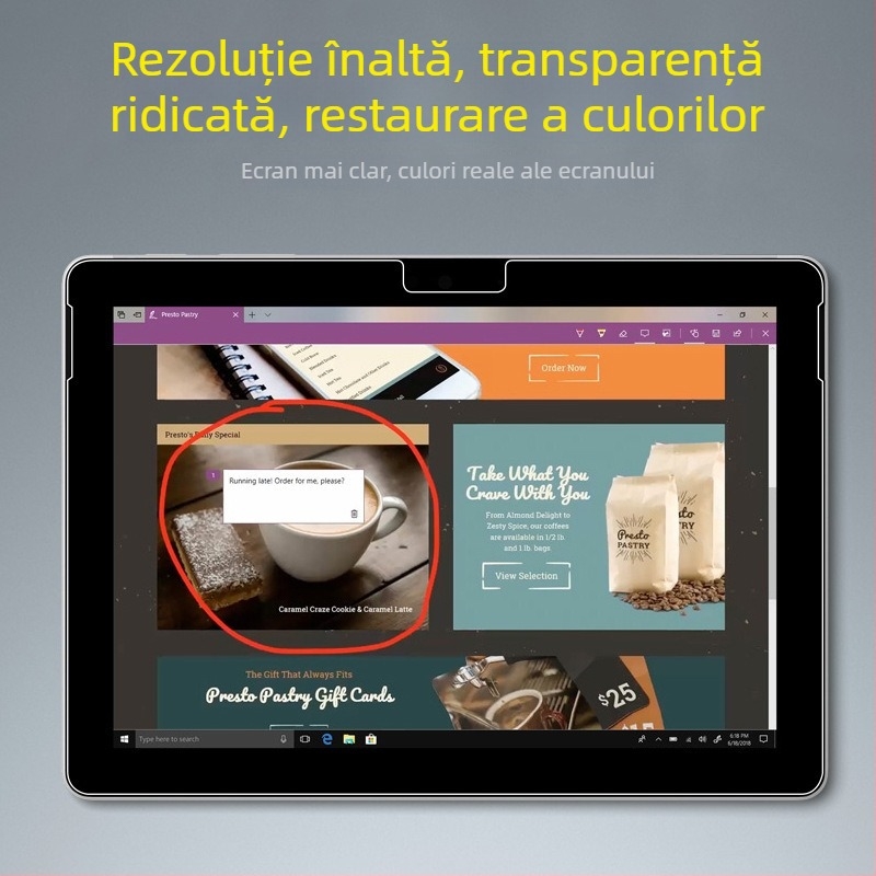 Microsoft Surface Go 2 Protecție ecran din sticlă călită – claritate HD, rezistent la zgârieturi, anti-reflexie