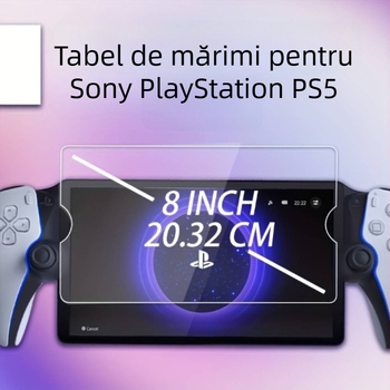 Protecție ecran frontal pentru Sony PlayStation PS5 – sticlă temperată, grosime 0,33 mm, transparență >97%