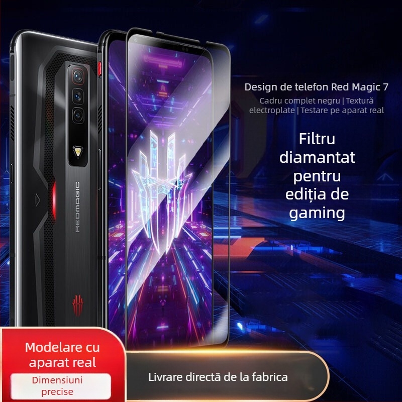 Nubia Red Magic 10 Air protecție ecran din sticlă temperată pentru ecranul frontal, claritate HD, anti-amprentare, compatibil cu ecranul full