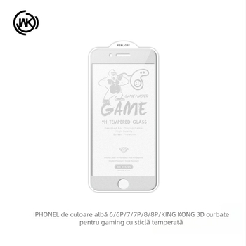 Protecție ecran din sticlă temperată pentru iPhone 14 Pro Max, margini 3D curbate, finisaj mat